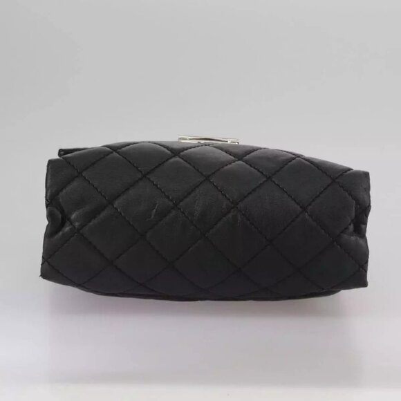 Stella MacCartney Chain Hand Bag Leather 2way Black Silver Auth mr934 - Picture 6 of 16